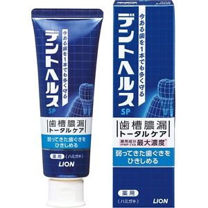 Зубная паста LION Dent Health SP для профилактики опущения, кровоточивости десен и неприятного запаха изо рта 90 гр.