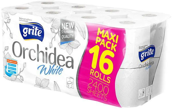 Бумага туалетная Grite Orhidea White 16 рул