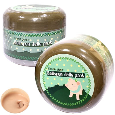 Маска для лица Elizavecca желейная с коллагеном лифтинг Green Piggy, 100 мл.