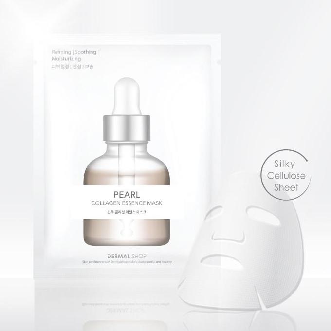 Инновационная коллагеновая маска для лица DERMO SHOP с комплексом аминокислот, витаминов, пептидов и жемчужной пудрой 25 гр.