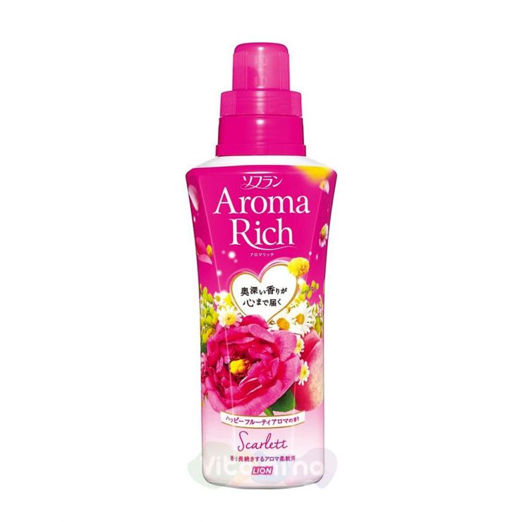Кондиционер для белья LION Aroma Rich Scarlett / Скарлетт (женский аромат), 520 мл
