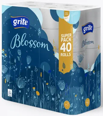 Туалетная бумага GRITE Blossom трехслойная 40 рул.