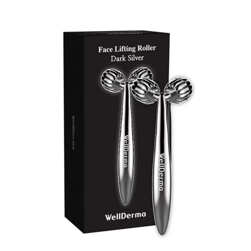 Массажёр для лица WELLDERMA Face Lifting Roller Dark Silver, 1 шт.