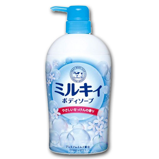 Увлажняющее жидкое мыло-пенка COW для тела с ароматом цветочного мыла "Milky Body Soap" 600 мл (дозатор)