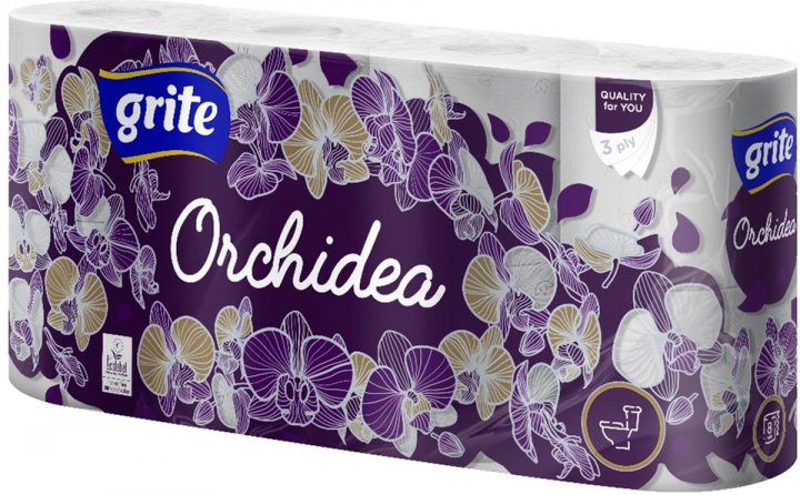 Туалетная бумага GRITE Orhidea 8 рул