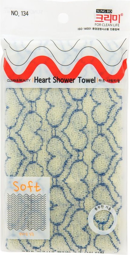Мочалка для душа SungBo Clean&amp;Beauty Heart, 28 см х 95 см
