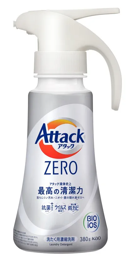 Жидкое средство для стирки KAO Attack ZERO (суперконцентрат, для любых типов стиральных машин) 380 гр