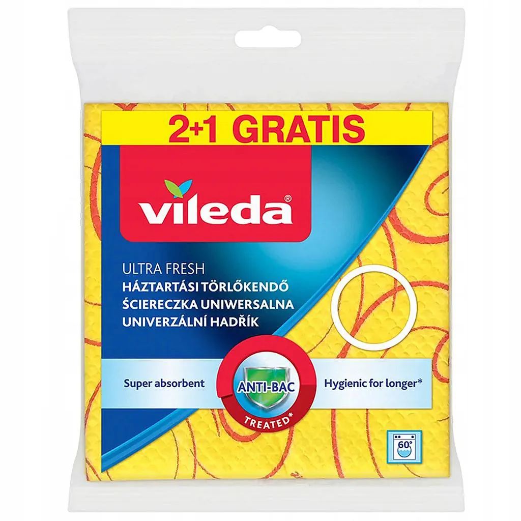 Салфетка из микрофибры Vileda (микрофибра) в упаковке 3 шт/17